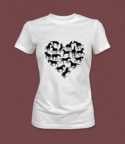 Horses in a heart